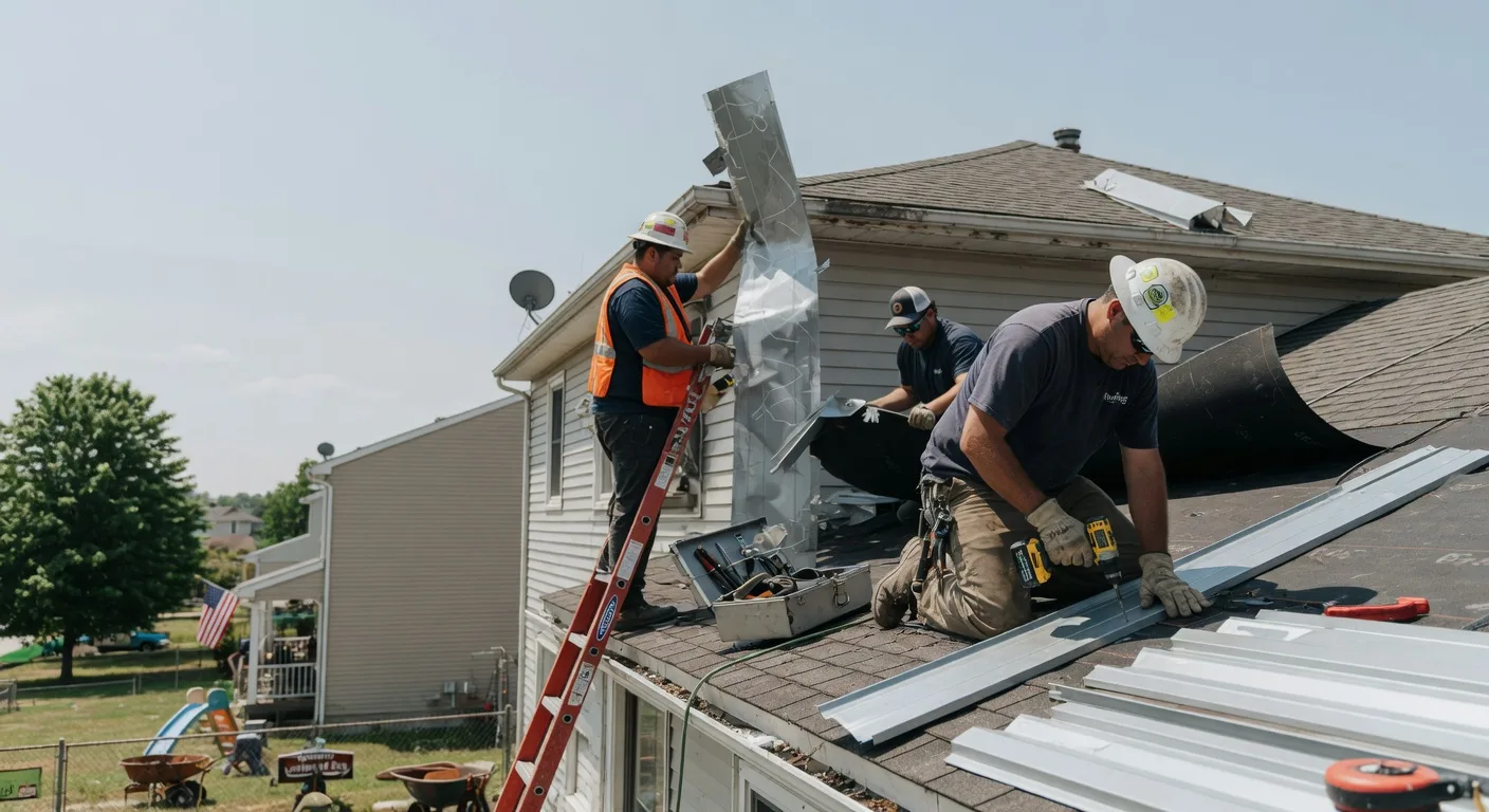 Storm Damage Metal Roof Repair in Red House, WV